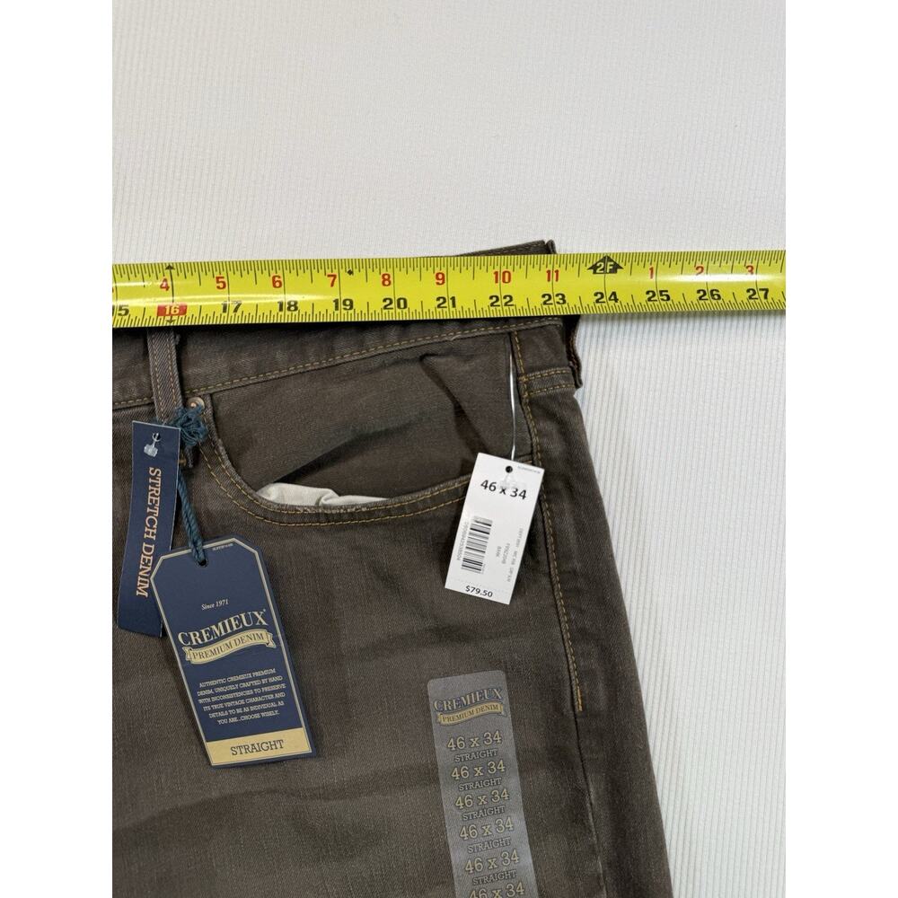 Cremieux Straight Jeans Mens 46x34 Brown Stretch Denim NWT Big Tall - Picture 4 of 7